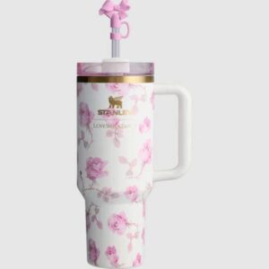 Stanley 40oz Quencher Tumbler | LoveShackFancy Ribbon Rosa