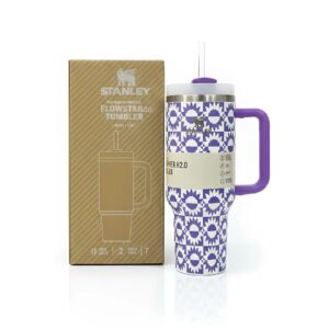 Stanley 40oz Quencher Tumbler | Oasis Purple Sunflower