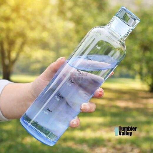 Borosilicate Glass Water Bottle Blue Borosilicate Glass Water Bottle Blue