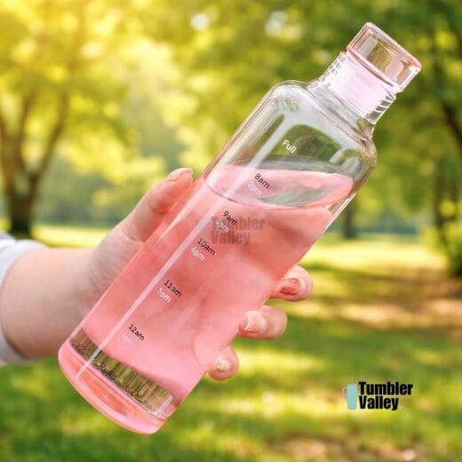 Borosilicate Glass Water Bottle Pink Borosilicate Glass Water Bottle Pink